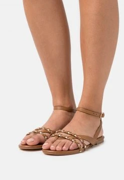 Anna Field LEATHER - Sandalias De Dedo - Cognac, Mujer