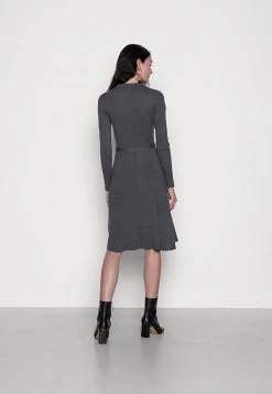 Anna Field POLO MIDI DRESS - Vestido De Punto - Mottled Dark Grey, Mujer -LuxeTrend Ventas ffdb30c4e6c145f8ad15cec7d371c840